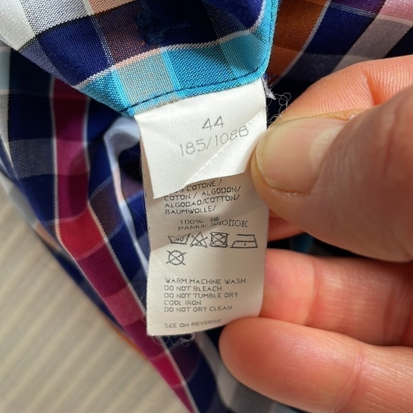 Paul & Shark Ocean Team Multicolour Check Long Sleeve Button Up Size XXL - Picture 6 of 8